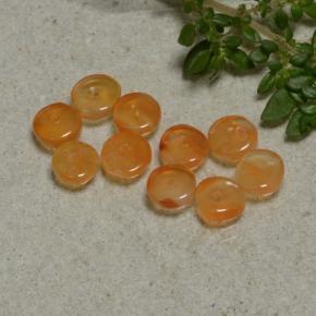 Pedras preciosas de Cornalina Laranja escuro natural de 4.51 ct, Forma extravagante, Translúcido