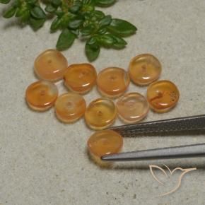 Pedras preciosas de cornalina dourado natural de 4,47 ct, forma extravagante, translúcido