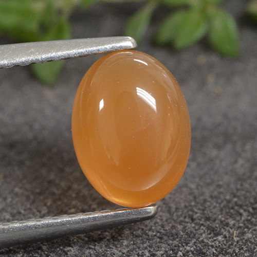 Cornalina laranja avermelhado Natural 1.40ct, Corte Oval, Translúcido