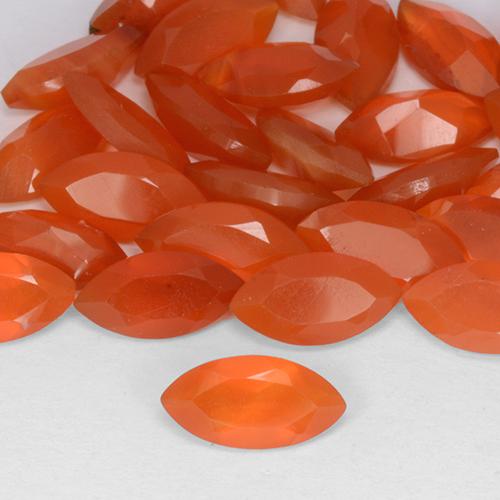 Cornalina Laranja Avermelhado Profundo Natural 0.51ct, Marquesa, Translúcido