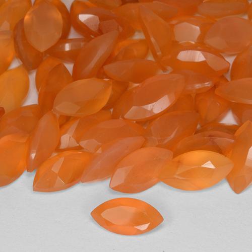 Cornalina laranja avermelhado Natural 0.51ct, Marquesa, Translúcido