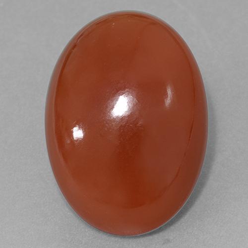 Cornalina Fogo vermelho Natural 27.77ct, Corte Oval, Translúcido