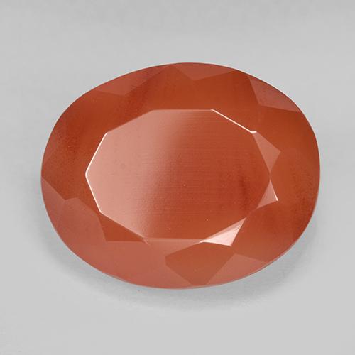Cornalina laranja natural 7,92ct, corte oval, translúcido