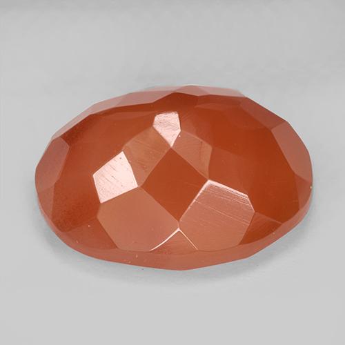 Cornalina laranja natural 7,92ct, corte oval, translúcido