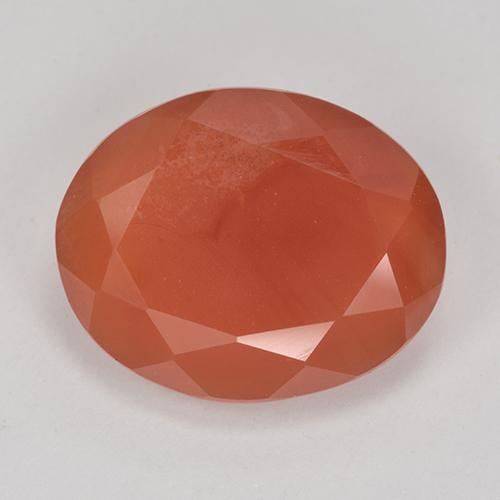 Cornalina Laranja Médio Natural 8.65ct, Corte Oval, Translúcido