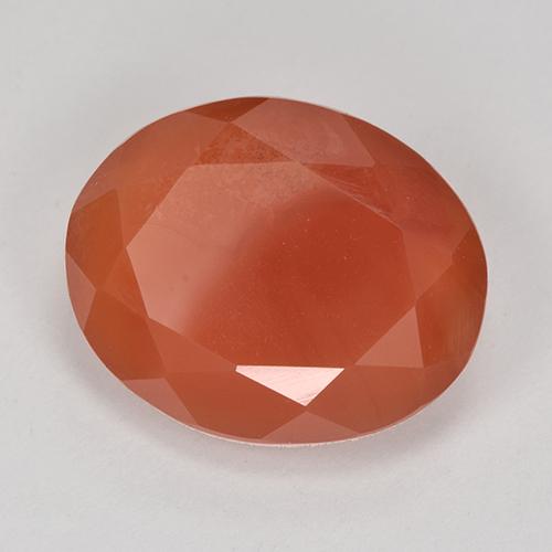 Cornalina Laranja Médio Natural 8.65ct, Corte Oval, Translúcido