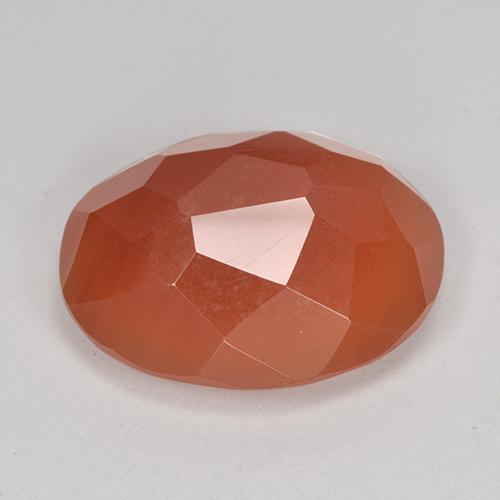 Cornalina Laranja Médio Natural 8.65ct, Corte Oval, Translúcido