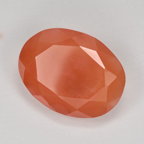 Cornalina Laranja Médio Natural 7,88ct, Corte Oval, Translúcido