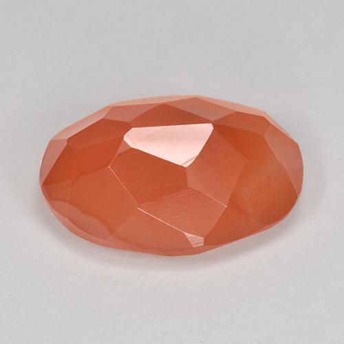 Cornalina Laranja Médio Natural 7,88ct, Corte Oval, Translúcido