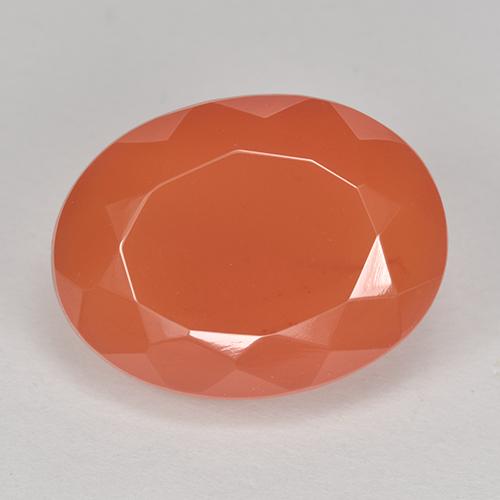 Cornalina laranja avermelhado Natural 9.50ct, Corte Oval, Translúcido