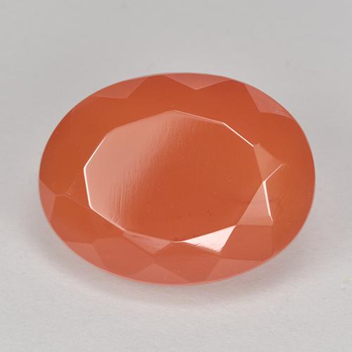 Cornalina laranja avermelhado Natural 9.50ct, Corte Oval, Translúcido