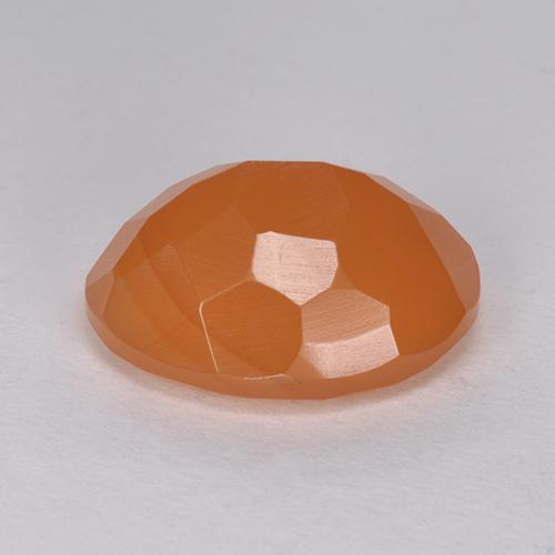 Cornalina laranja brilhante natural 6,38ct, corte oval, translúcido