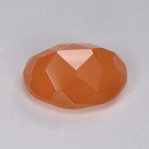 Cornalina Laranja Intenso Natural 3.90ct, Corte Oval, Translúcido