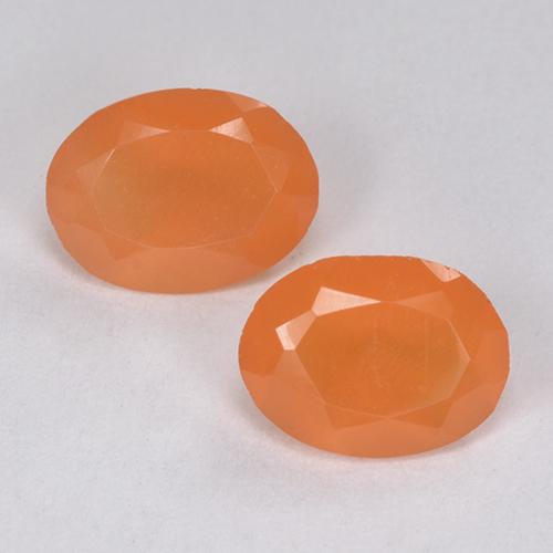 Pedras preciosas de Cornalina Laranja brilhante natural de 1.80 ct, Corte Oval, Translúcido