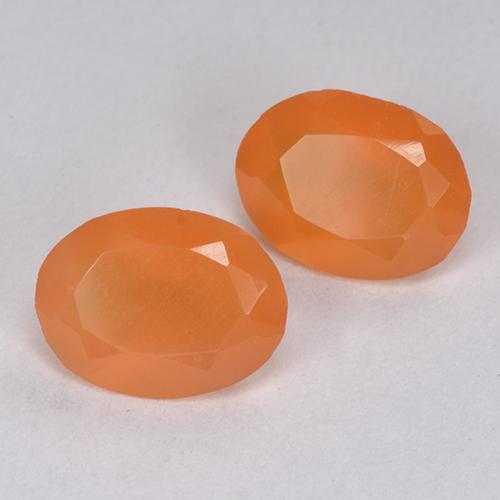 Pedras preciosas de Cornalina Laranja brilhante natural de 1.80 ct, Corte Oval, Translúcido