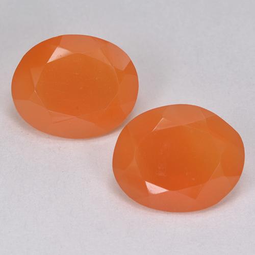 Pedras preciosas de Cornalina Laranja Intenso natural de 6.02 ct, Corte Oval, Translúcido
