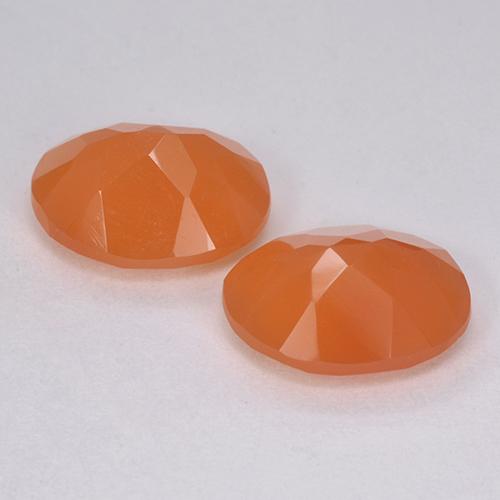 Pedras preciosas de Cornalina Laranja Intenso natural de 6.02 ct, Corte Oval, Translúcido