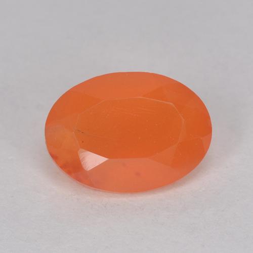 Cornalina fogo laranja Natural 0.80ct, Corte Oval, Translúcido