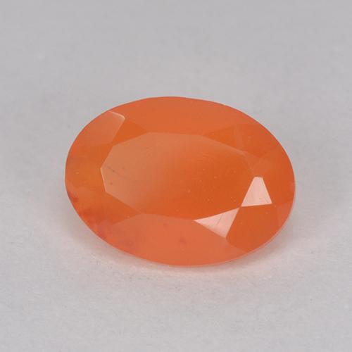 Cornalina fogo laranja Natural 0.80ct, Corte Oval, Translúcido