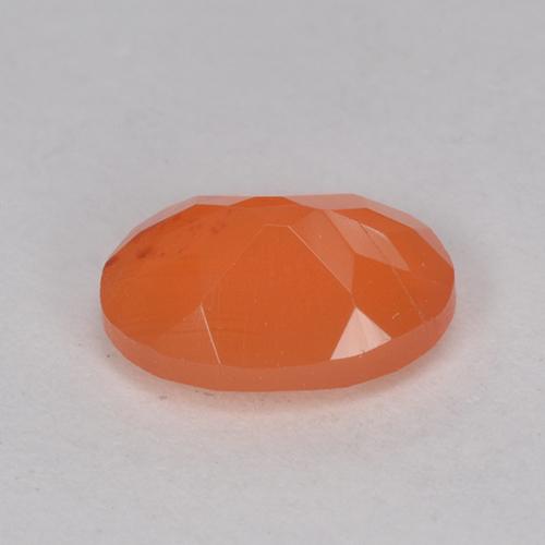 Cornalina fogo laranja Natural 0.80ct, Corte Oval, Translúcido