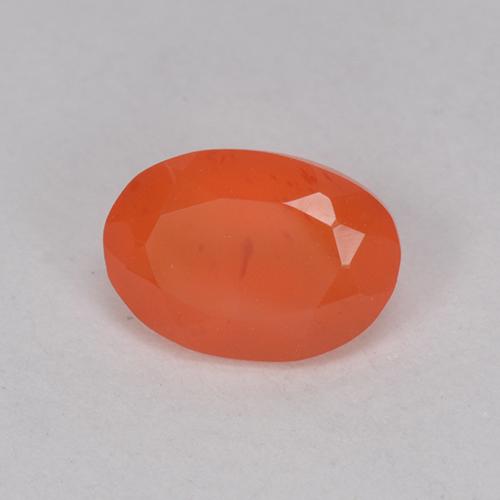 Cornalina fogo laranja Natural 0.70ct, Corte Oval, Translúcido