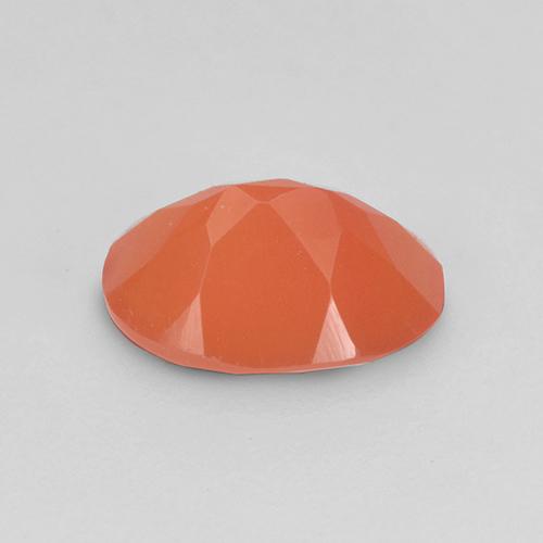 Cornalina laranja natural 0,70ct, corte oval, translúcido