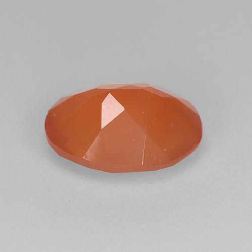 Cornalina laranja natural 1,51ct, corte oval, translúcido