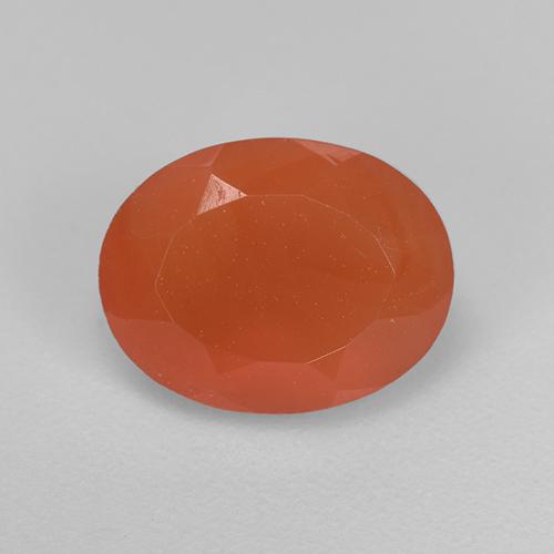 Cornalina Laranja Médio Natural 1.69ct, Corte Oval, Translúcido