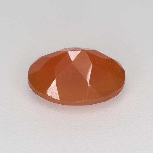 Cornalina Laranja Vermelho Natural 1,10ct, Corte Oval, Translúcido