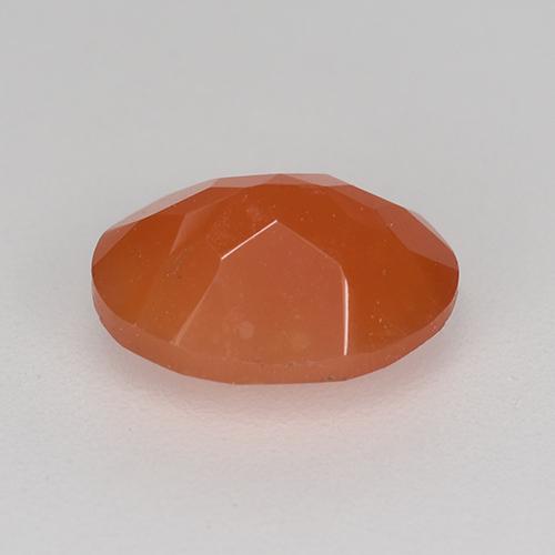 Cornalina vermelho médio natural 1,26ct, corte oval, translúcido