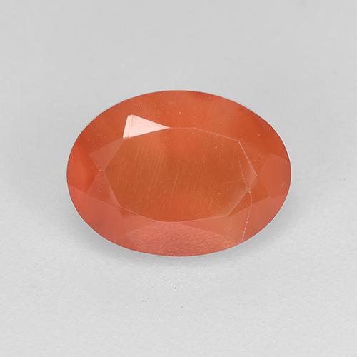 Cornalina laranja natural 1,05ct, corte oval, translúcido