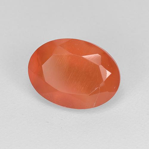 Cornalina laranja natural 1,05ct, corte oval, translúcido