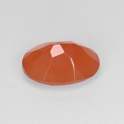 Cornalina Laranja Intenso Natural 0.90ct, Corte Oval, Translúcido