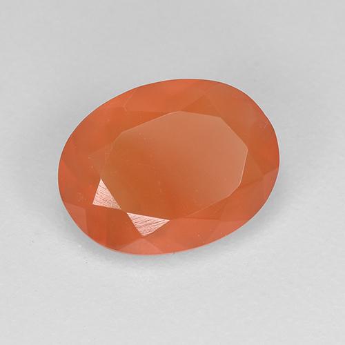 Cornalina laranja avermelhado Natural 0.96ct, Corte Oval, Translúcido