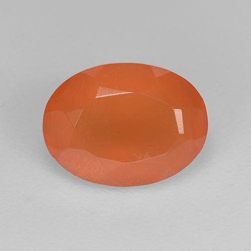 Cornalina Laranja Natural 1.14ct, Corte Oval, Translúcido