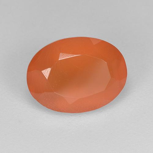 Cornalina Laranja Natural 1.14ct, Corte Oval, Translúcido
