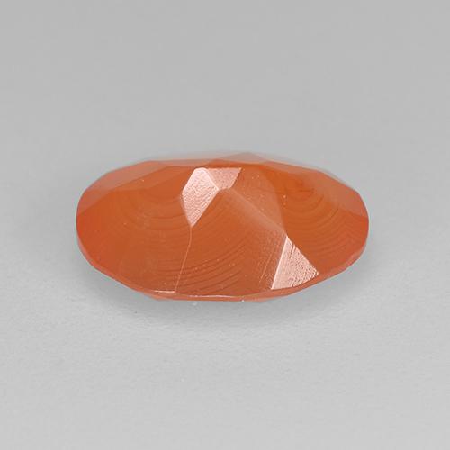 Cornalina Laranja Natural 1.14ct, Corte Oval, Translúcido