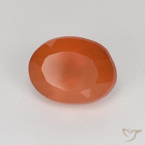 Cornalina Laranja Intenso Natural 1.07ct, oval, Translúcido