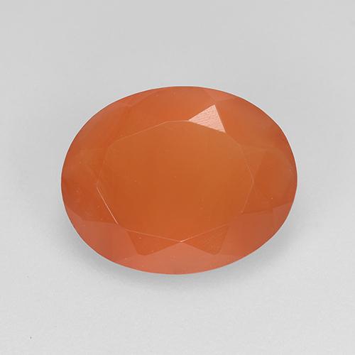 Cornalina laranja natural 1,93ct, corte oval, translúcido