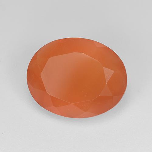 Cornalina laranja natural 1,93ct, corte oval, translúcido