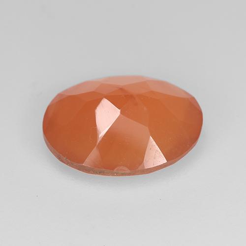 Cornalina laranja natural 1,93ct, corte oval, translúcido