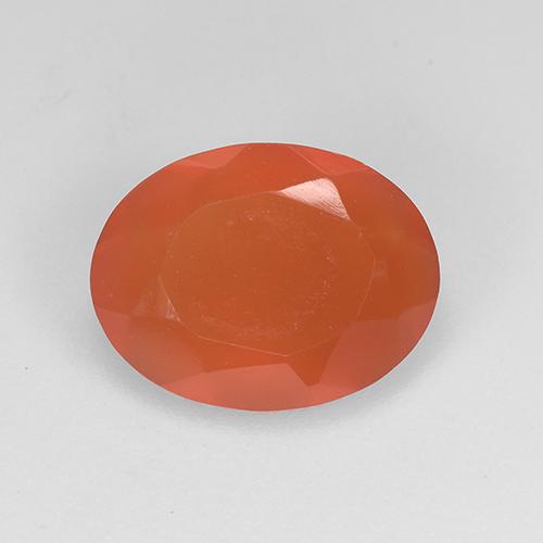 Cornalina Laranja Médio Natural 1.30ct, Corte Oval, Translúcido