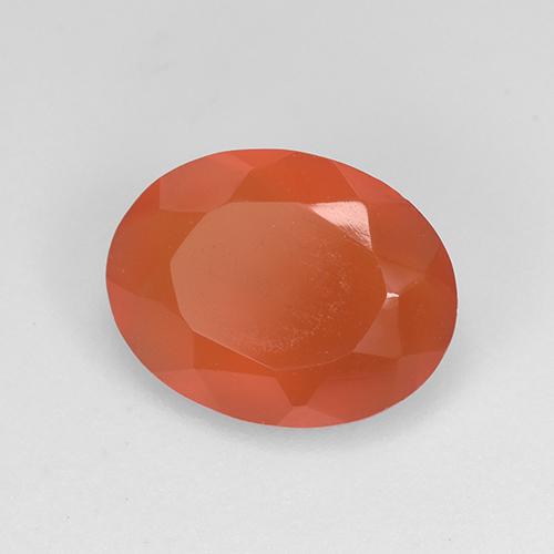 Cornalina Laranja Médio Natural 1.30ct, Corte Oval, Translúcido