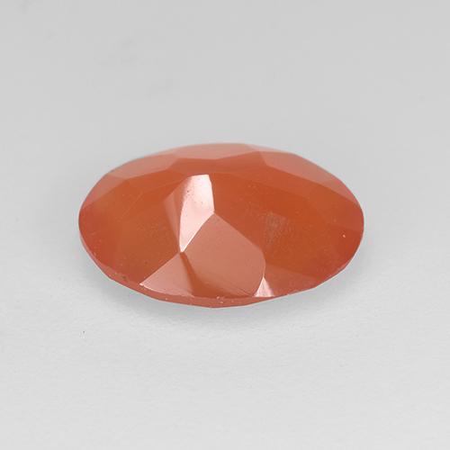 Cornalina Laranja Médio Natural 1.30ct, Corte Oval, Translúcido