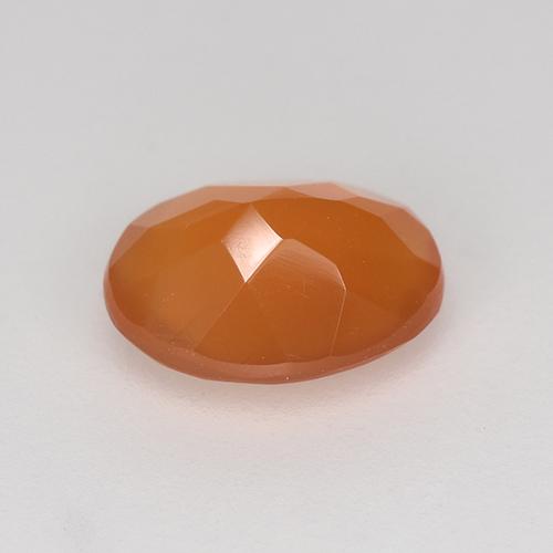 Cornalina laranja avermelhado Natural 0.96ct, Corte Oval, Translúcido