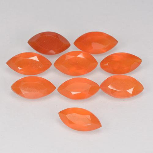 Pedras preciosas de Cornalina Damasco Laranja Quente natural de 0.53 ct, Marquesa, Translúcido