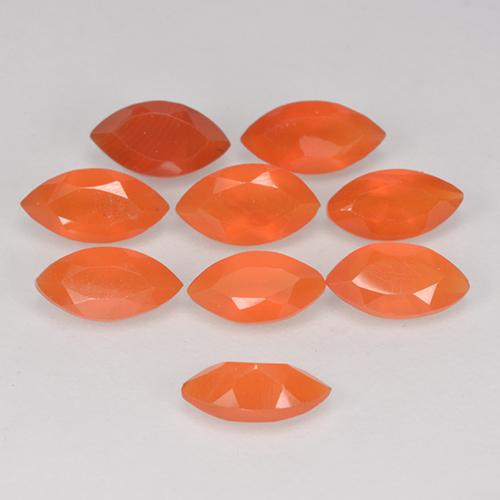 Pedras preciosas de Cornalina Damasco Laranja Quente natural de 0.53 ct, Marquesa, Translúcido