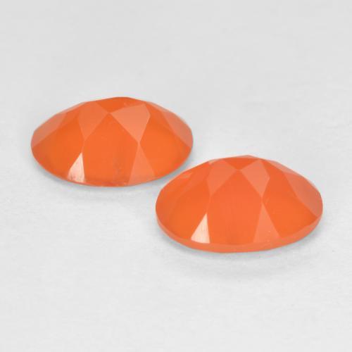 Pedras preciosas de Cornalina fogo laranja natural de 1.39 ct, Corte Oval, Translúcido