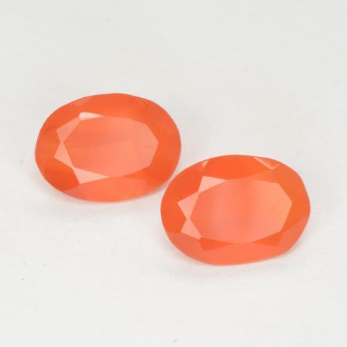 Pedras preciosas de Cornalina Laranja brilhante natural de 1.08 ct, Corte Oval, Translúcido