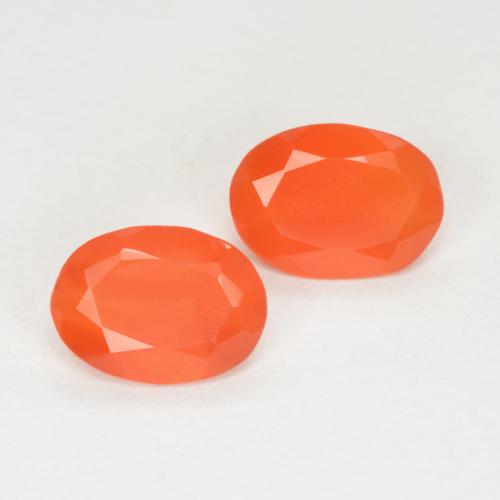 Pedras preciosas de Cornalina Laranja brilhante natural de 1.08 ct, Corte Oval, Translúcido